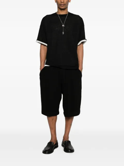 Isabel Benenato short-sleeve crew-neck sweater