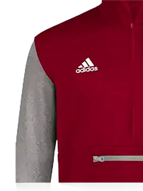 adidas logo-print quarter-zip jacket