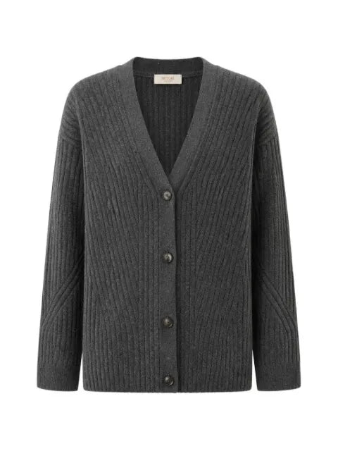 RETORI ribbed-knit V-neck cardigan