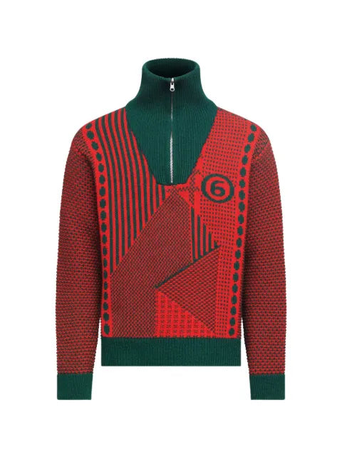 MM6 Maison Margiela patchwork-knit reversible sweater