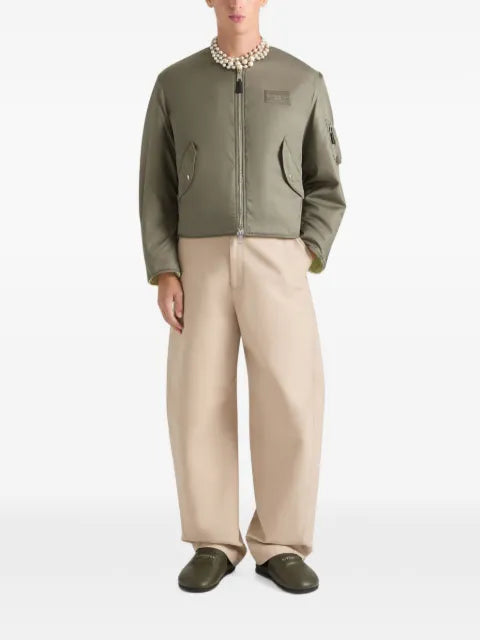 Givenchy couture seam bomber in nylon with Paris patch