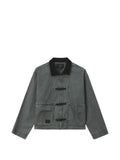 FIVE CM frog-fastening corduroy-collar jacket