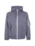 sacai zip-up panelled hoodie