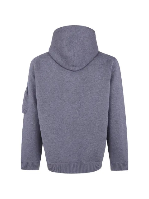 sacai zip-up panelled hoodie