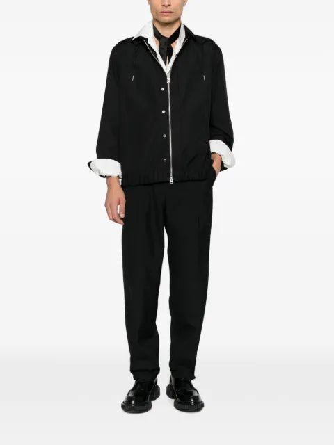 sacai hooded zip-up lightweight jacket