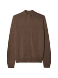 Paul Smith mid brown cashmere zip cardigan