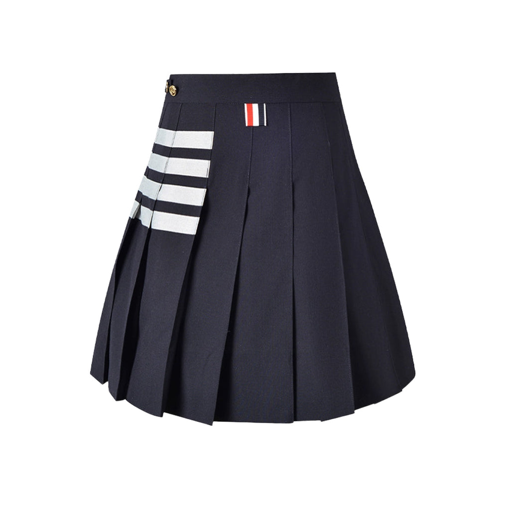 Women's 4-Bar Pleated Mini Skirt | Thom Browne