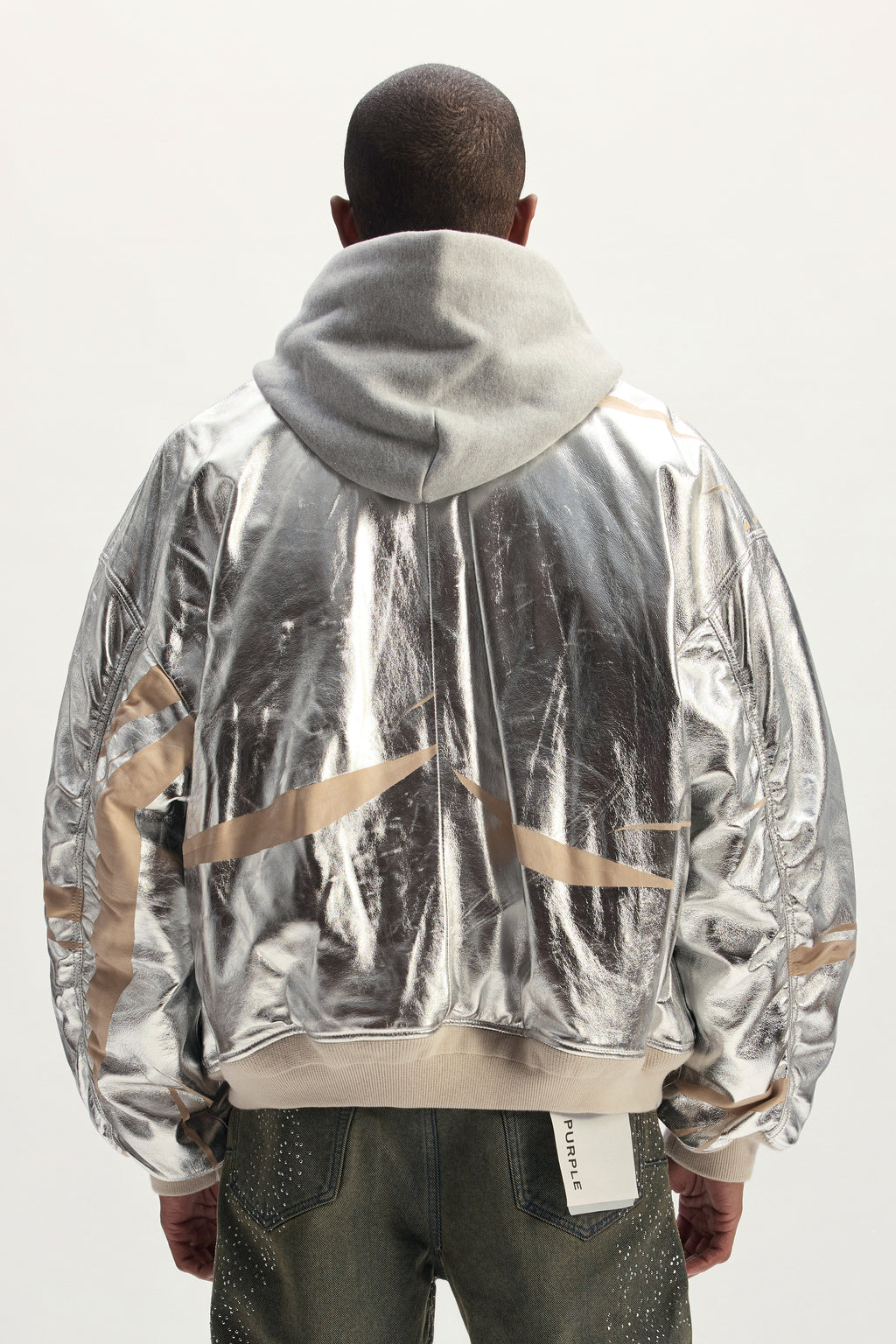 Leather Ovs Bomber Jacket