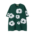 Denim Tears Cotton Wreath Graphic T-Shirt - Dark Green / Oversized Streetwear
