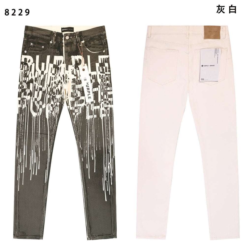Purple Brand Distressed Graphic Jeans
