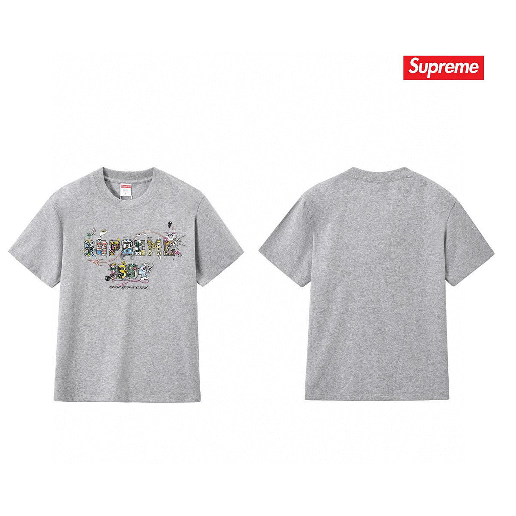 Supreme Cartoon Letter Graphic T-Shirt