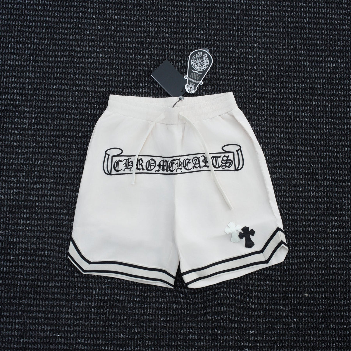 Chrome Hearts Cross Graphic Drawstring Shorts