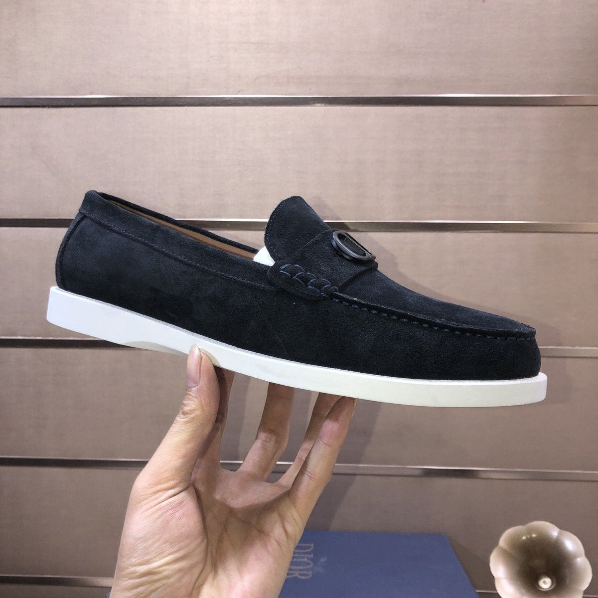 Dior Metal Hardware Slip-On Loafers