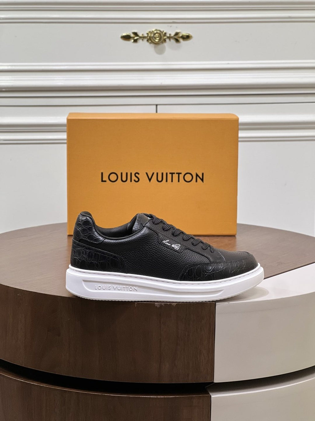Louis Vuitton Black Low-Top Sneakers