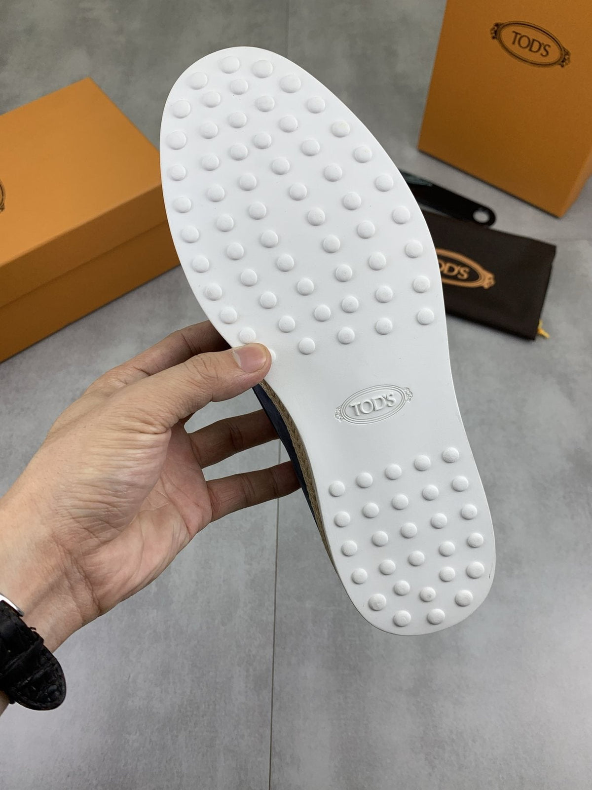 TOD'S Men's Raffia-Trim Driving Loafers