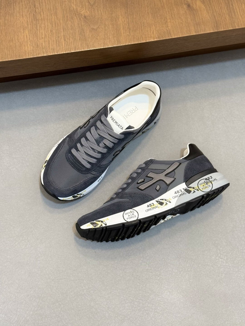 Premiata Men's Paneled Lace-Up Sneakers